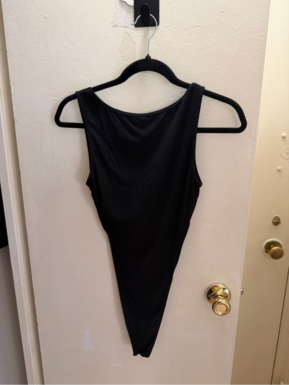 High neck bodysuit with clasp